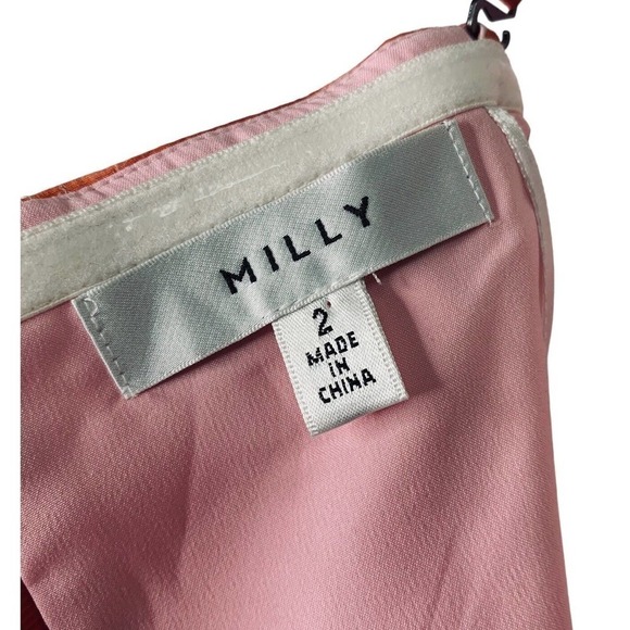 Milly Noah Brushstroke Poplin Maxi Dress Womens Size 2 $425 - Picture 14 of 16